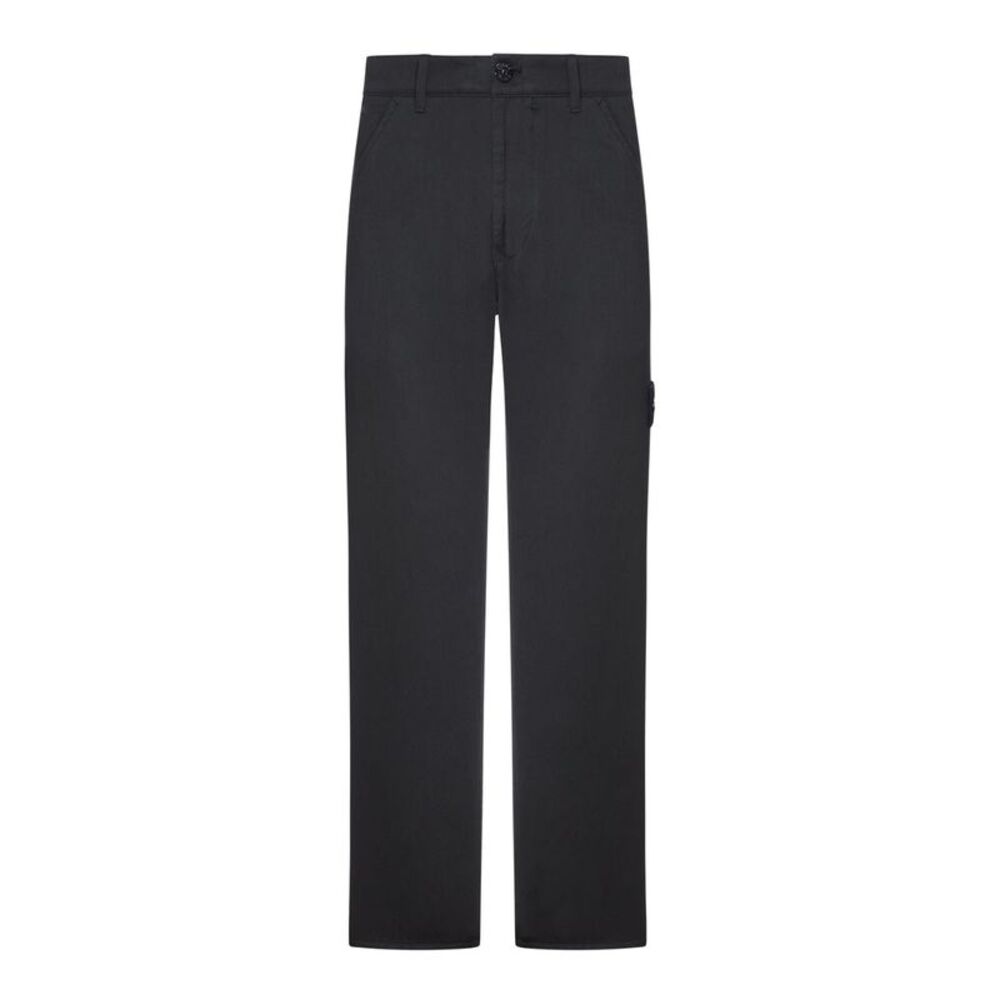Stone Island Men Regular Fit Pants With Badge